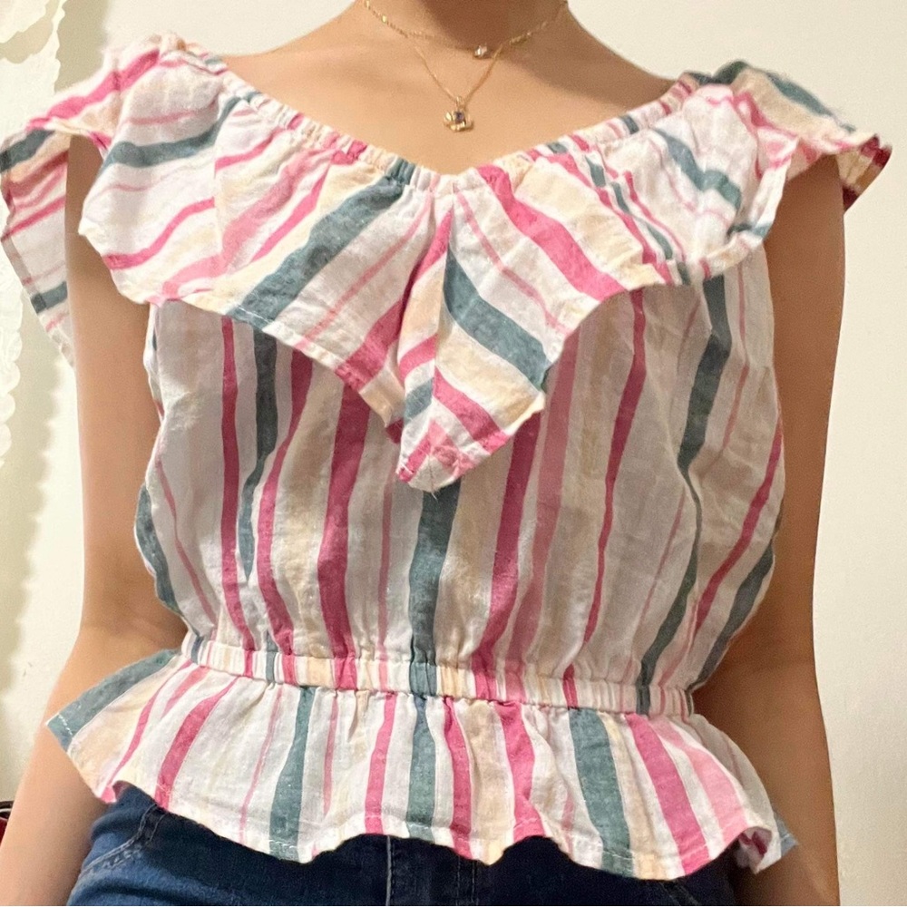 Off shoulder blouse with open back